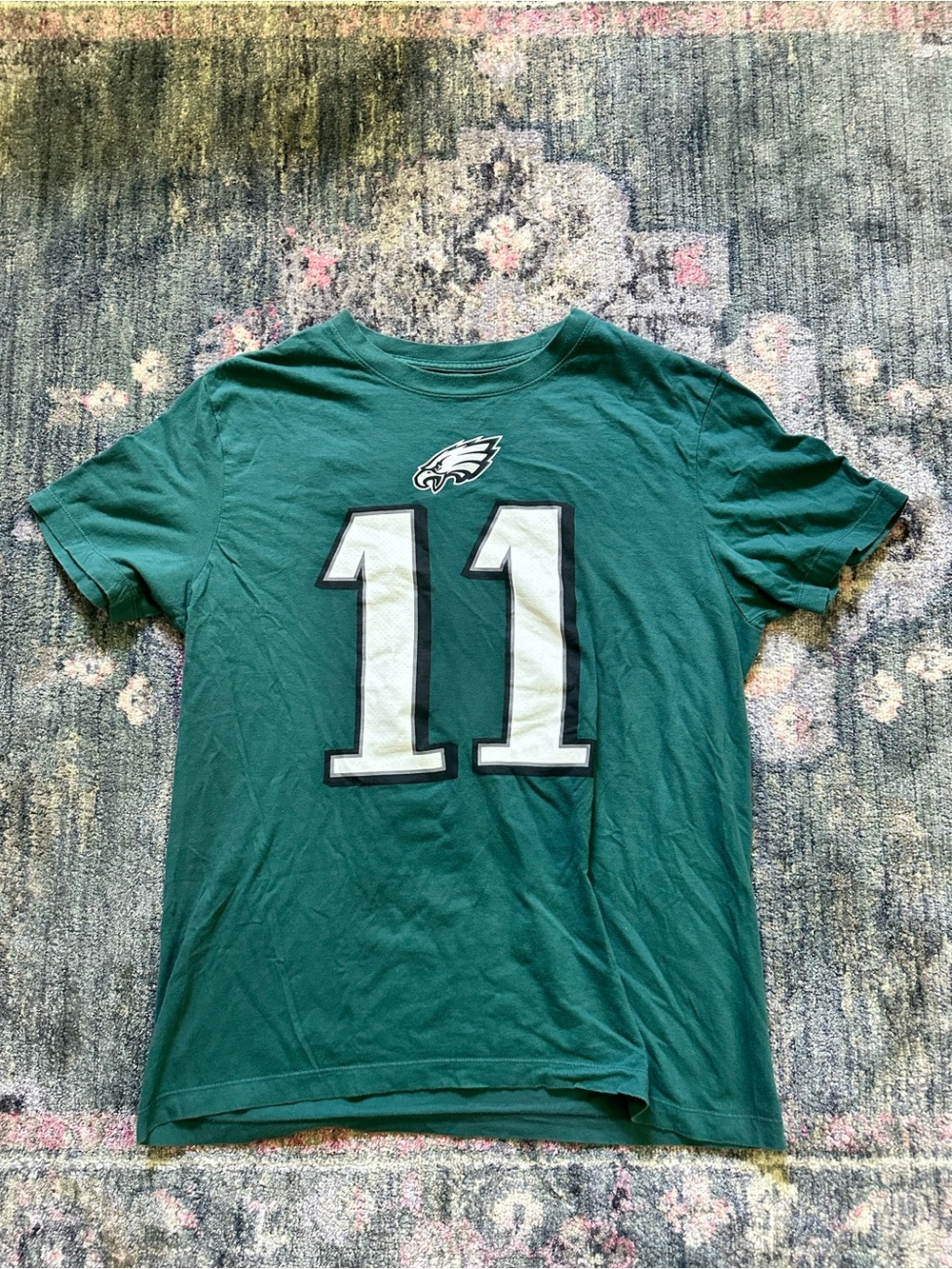 Nike Green Philadelphia Eagles #11 Brown Short Sleeve Tee NFL Football Team L